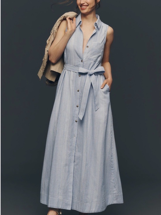 Maeve Dresses & Skirts - NWT! Maeve Mona cotton maxi shirt dress